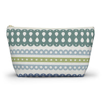 Ribbon Candy Accessory Pouch w T-bottom in Green